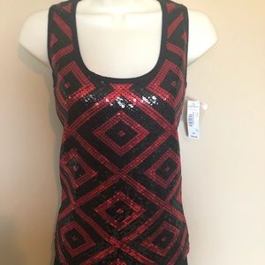 NWT Bisou Bisou sequin tank top size XS